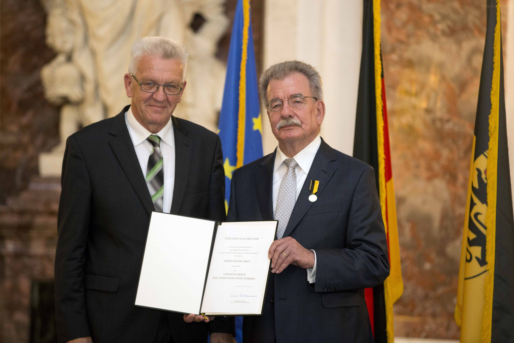 Ministerpräsident Winfried Kretschmann (l.) und Reiner Ehret (r.)