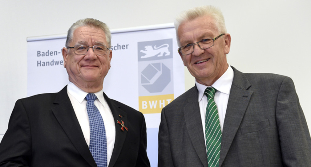 Ministerpräsident Winfried Kretschmann (r.) und Joachim Möhrle (l.) (Foto: KD Busch)