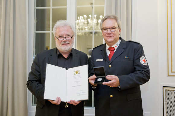 Staatsminister Klaus-Peter Murawski (l.) und Peter Kurz (r.)