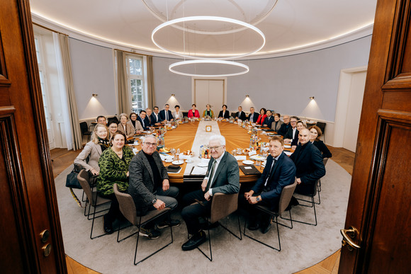 Kabinettssitzung in der Villa Reitzenstein in Stuttgart