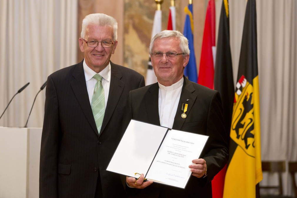 Ministerpräsident Winfried Kretschmann (l.) und Dr. Ulrich Fischer (r.)