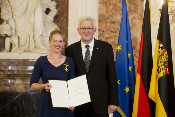 Ministerpräsident Winfried Kretschmann (l.) und Dr. Antje von Dewitz (r.)