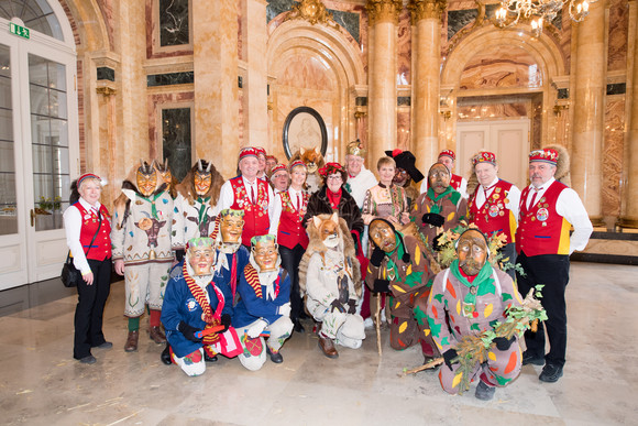 Gruppenbild mit der Narrenvereinigung Kleggau