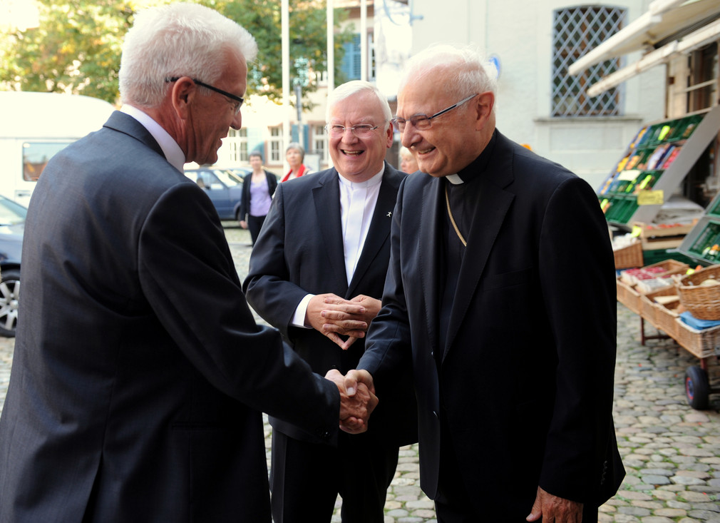 Ministerpräsident Winfried Kretschmann (l.) und Erzbischof em. Dr. Robert Zollitsch (r.) (Foto: Roger Koeppe - Erzbistum Freiburg)