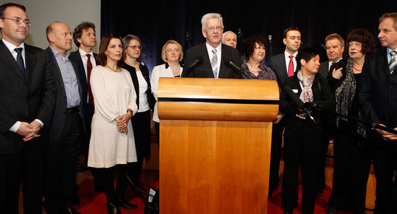 Das Kabinett auf dem Neujahrsempfang der Landesregierung am 19. Januar 2013.