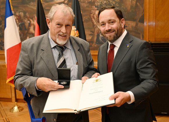 Staatssekretär Florian Hassler (rechts) und Manfred Schmieder (links)