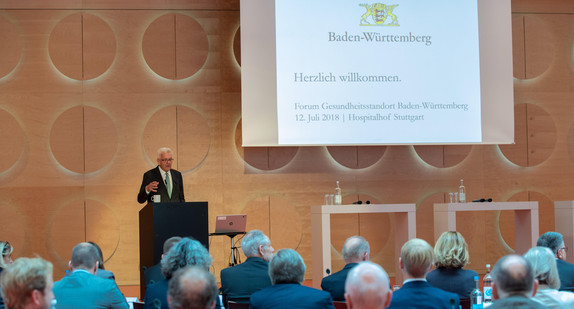 Ministerpräsident Winfried Kretschmann bei seiner einführenden Rede