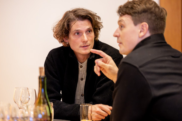 Pianist Lucas Leidinger und Posaunenprofessor Janning Trumann im Gespräch