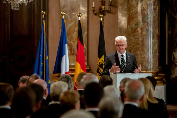 Ministerpräsident Winfried Kretschmann bei seiner Ansprache 