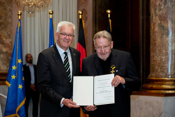 Ministerpräsident Winfried Kretschmann (l.) und Matthias Holtmann (r.) 