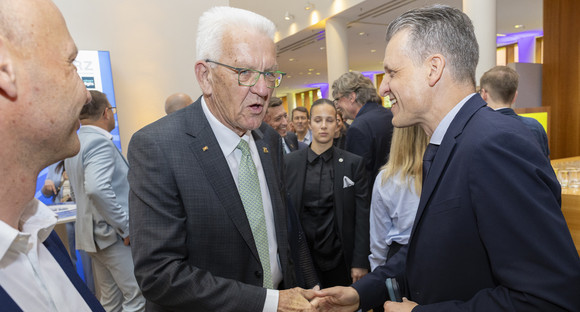 Politisches Sommerfest 60. Stallwächterparty: Aus Tradition in die Zukunft SWP 2025: Ministerpräsident Winfried Kretschmann und Thorsten Frei, Chef des Bundeskanzleramtes