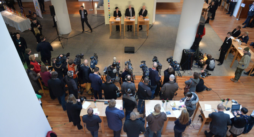 Pressekonferenz anlässlich der Ministerpräsidentenkonferenz in der Landesvertretung Baden-Württemberg in Berlin