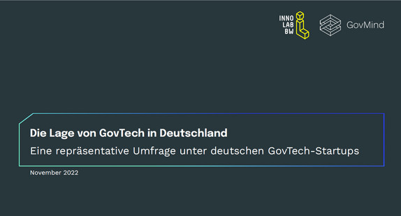 Deckblatt der Umfrage „Die Lage vonGovTech in Deutschland“