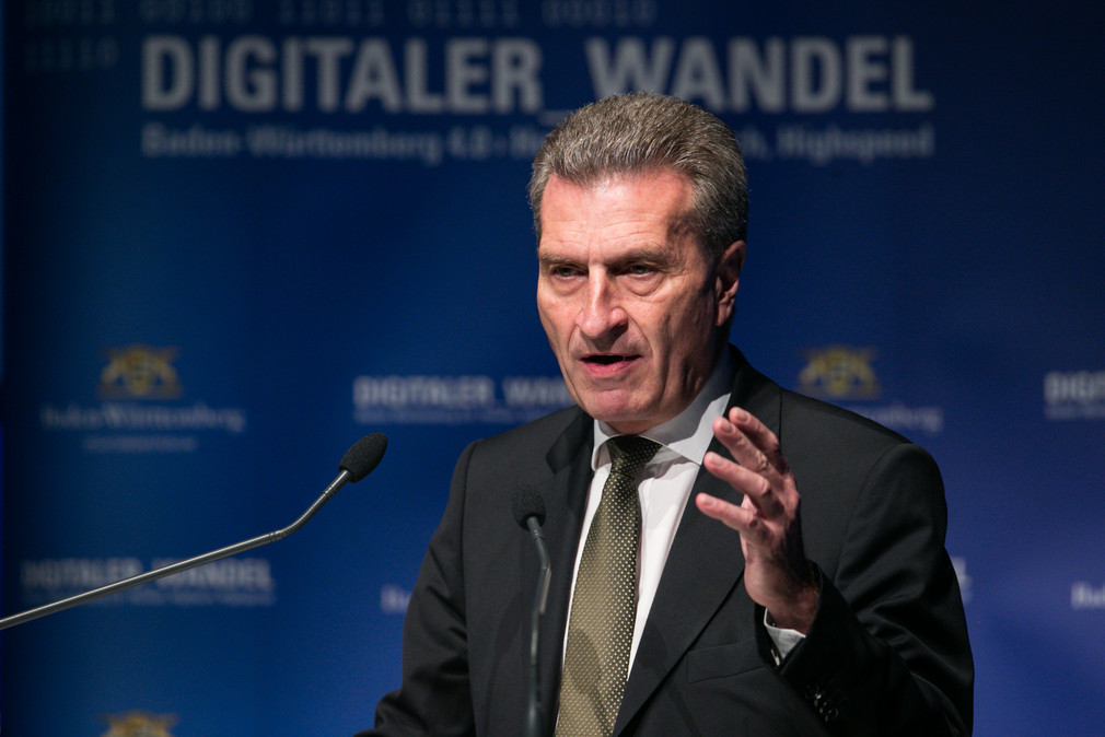 Günther H. Oettinger, EU-Kommissar für Digitale Wirtschaft und Gesellschaft (Foto: Mathis Wienand)
