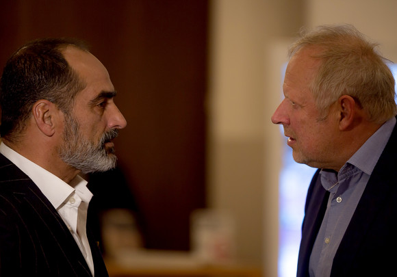 Filmpremiere SWR-Kino in der Landesvertretung (L-R) Navid Negahban - Schauspieler, Axel Milberg - Schauspieler