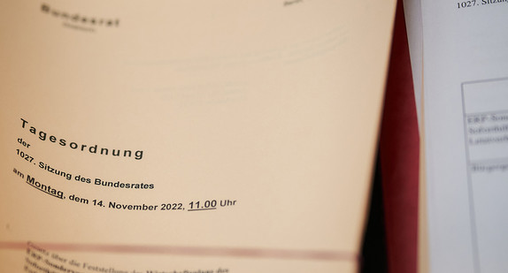 1027. Bundesratssitzung am 14.11.2022