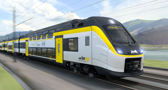 Der Doppelstockzug Coradia-Max von Alstom.