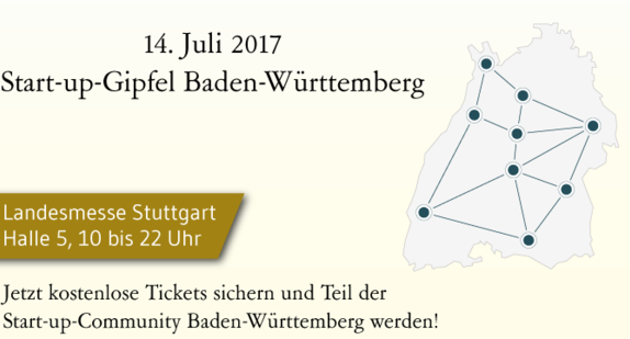 Start-up-Gipfel Baden-Württemberg am 14. Juli 2017 auf der Messe Stuttgart.