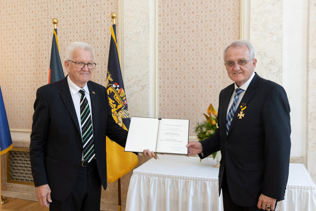 Ministerpräsident Winfried Kretschmann (l.) und Rainer Wieland (r.)
