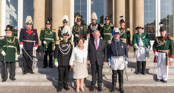 Empfang der Landsregierung zum 80. Geburtstag des ehemaligen Ministerpräsidenten Prof. Dr. h. c. Erwin Teufel im Neuen Schloss in Stuttgart am 4. September 2019.