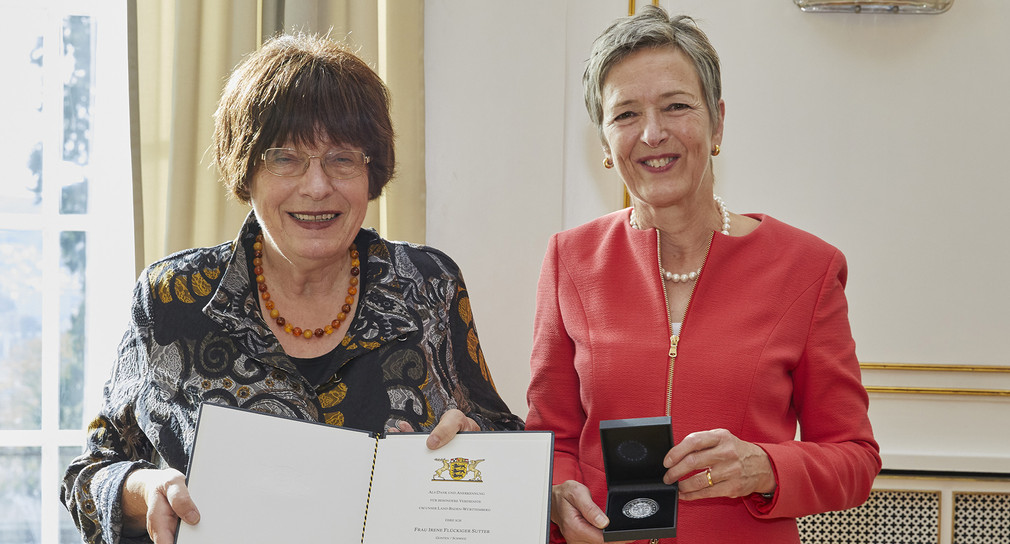 Staatsrätin Gisela Erler (l.) und Irene Flückiger Sutter (r.) (Foto: © Staatsministerium Baden-Württemberg)