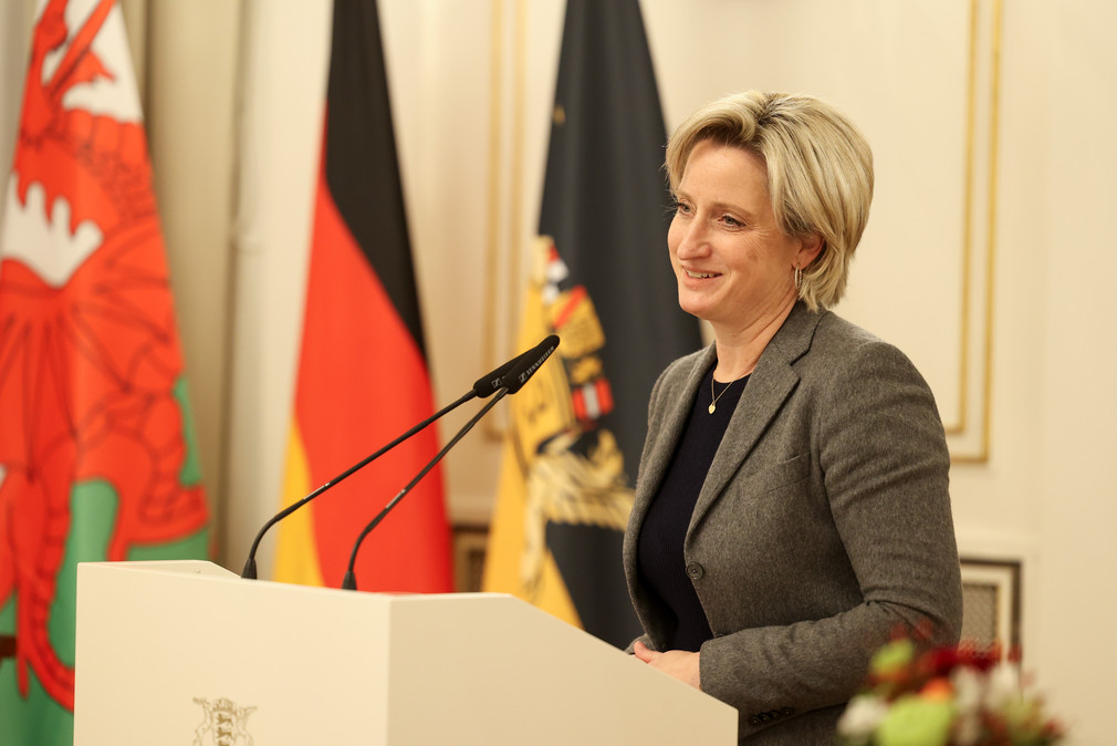 Wirtschaftsministerin Dr. Nicole Hoffmeister-Kraut bei ihrer Ansprache.