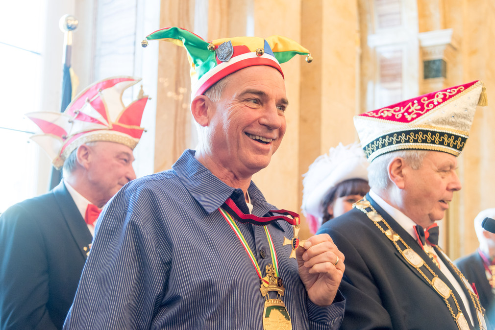 Innenminister Thomas Strobl beim Empfang für die Karnevals- und Fasnachtsvereine des Landes