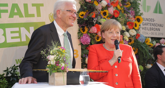 Ministerpräsident Winfried Kretschmann und Bundeskanzlerin Dr. Angela Merkel