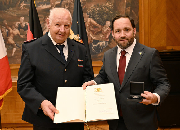 Staatssekretär Florian Hassler (rechts) und Herbert Bader (links)