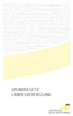 Titelblatt zur Publikation zum Grundgesetz / Landesverfassung