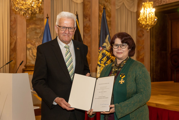 Ministerpräsident Winfried Kretschmann (l.) und Birgit Braun (r.)