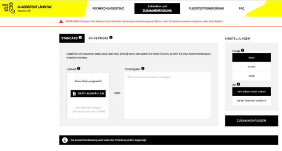 Screenshot der Text-Assistenz „F13“