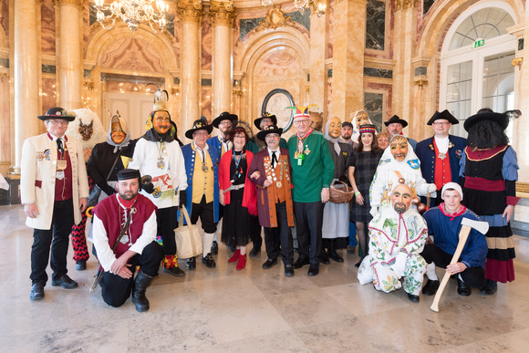 Gruppenbild mit den Narrenfreunden Heuberg