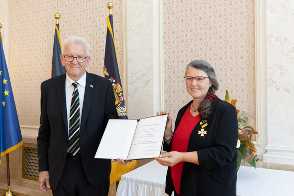 Ministerpräsident Winfried Kretschmann (l.) und Ute Vogt (r.)