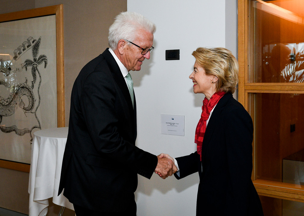 Ministerpräsident Winfried Kretschmann (l.) und Ursula von der Leyen (r.) (Bild: © European Union 2019 - Source: EP / Christian CREUTZ)
