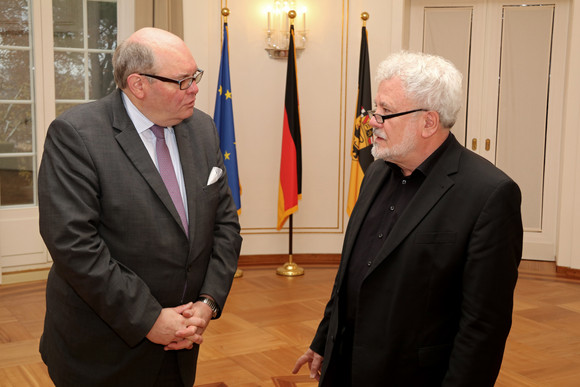 Staatsminister Klaus-Peter Murawski (r.) und der Botschafter des Königreichs Belgien, Ghislain D'hoop (l.)