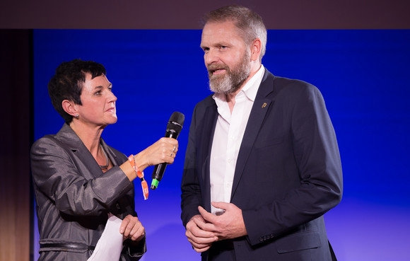 Filmpremiere SWR-Kino in der Landesvertretung (L-R) Anja Görzel-Bub - Leiterin Presse und Public Relations SWR, Staatssekretär Volker Ratzmann