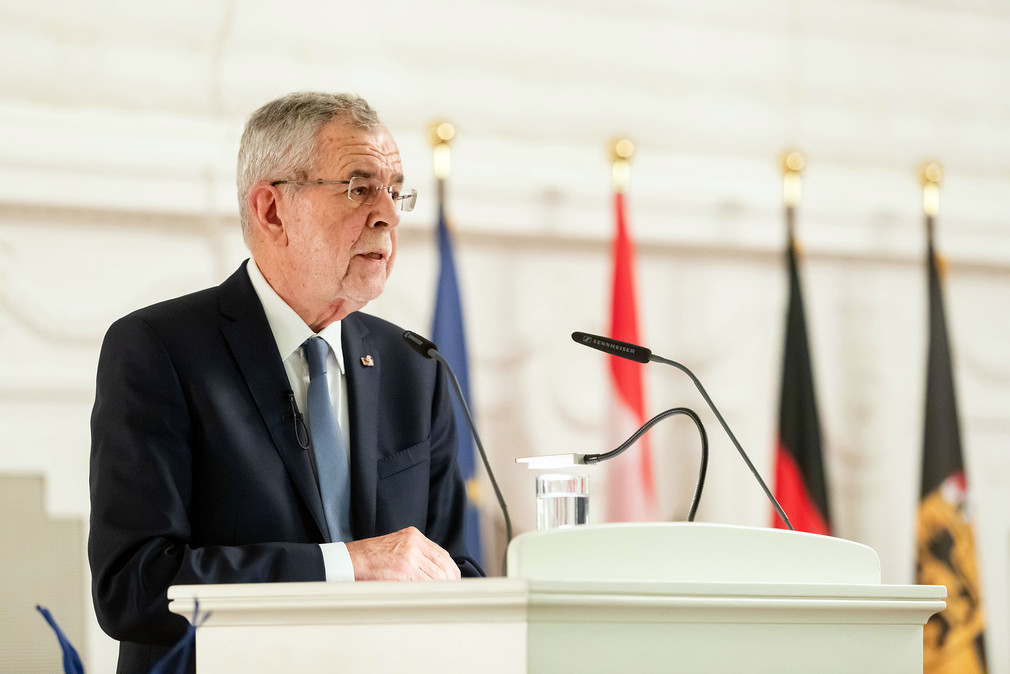 Österreichischer Bundespräsident Dr. Alexander Van der Bellen bei seiner „Rede zu Europa“. (Bild: Staatsministerium Baden-Württemberg)