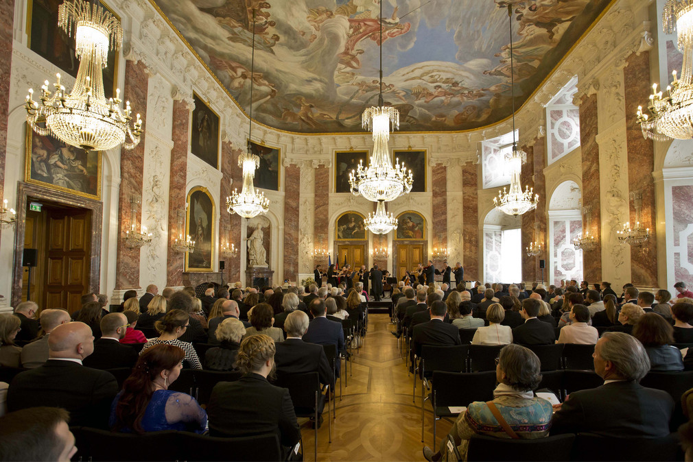 Blick in den Rittersaal des Mannheimer Schlosses