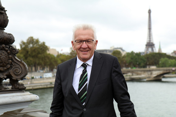 Ministerpräsident Winfried Kretschmann in Paris