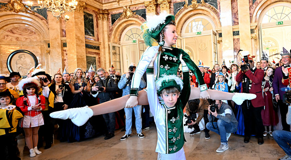 Auftritt eines Tanzpaares der Fasnet-Gilde Markgröningen