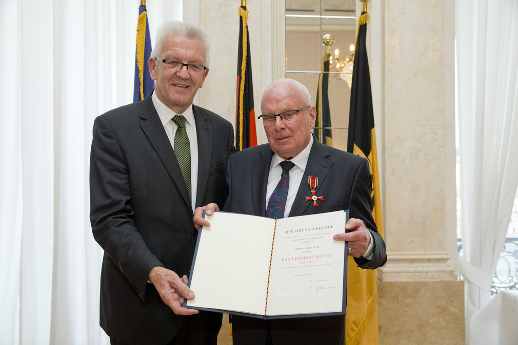 Ministerpräsident Winfried Kretschmann (l.) und Ulrich Renz (r.)