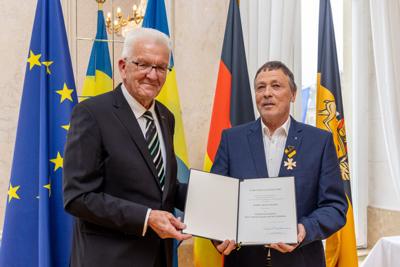 Ministerpräsident Winfried Kretschmann (links) und Ernst Rieger (rechts)