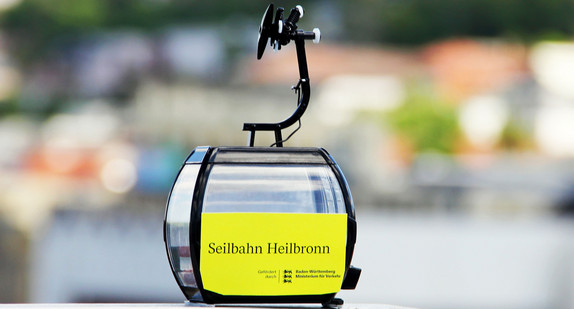 Modellseilbahn Heilbronn, gefördert vom Ministerium für Verkehr Baden-Württemberg