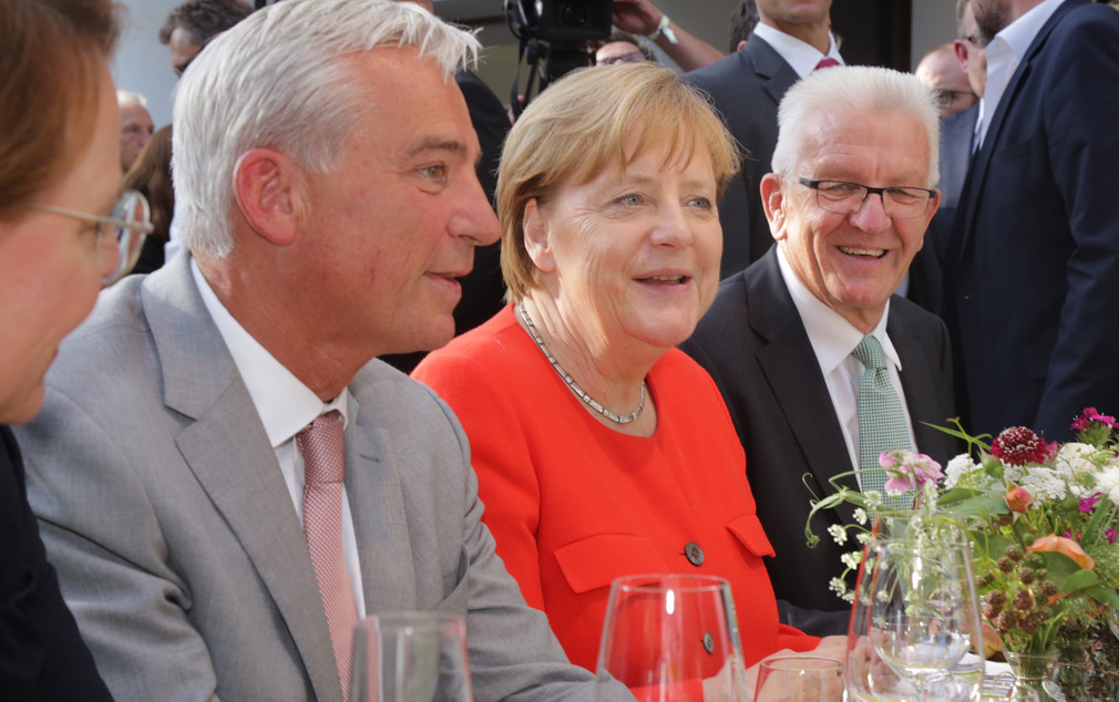 Bundeskanzlerin Dr. Angela Merkel zu Gast bei der Stallwächterparty mit Ministerpräsident Winfried Kretschmann und dem Stellvertretenden Ministerpräsidenten und Innenminister Thomas Strobl