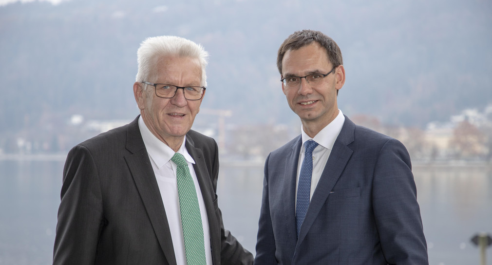 Ministerpräsident Winfried Kretschmann (l.) und Landeshauptmann Markus Wallner (r.) (Bild: Staatsministerium Baden-Württemberg)