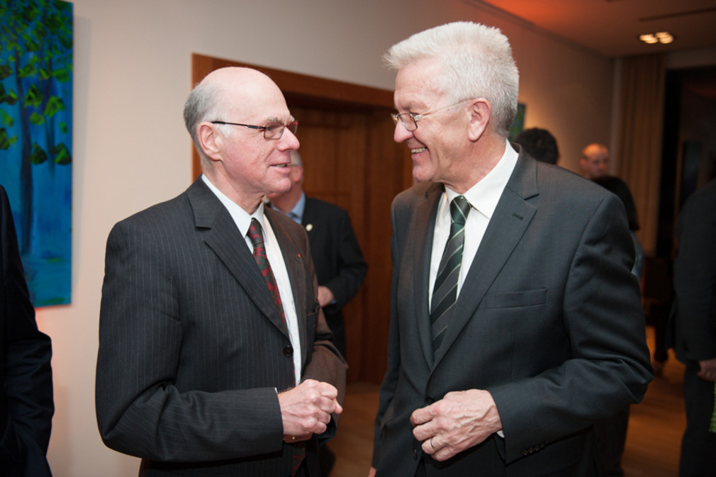 Ministerpräsident Winfried Kretschmann (r.) und Bundestagspräsident Norbert Lammert (l.)