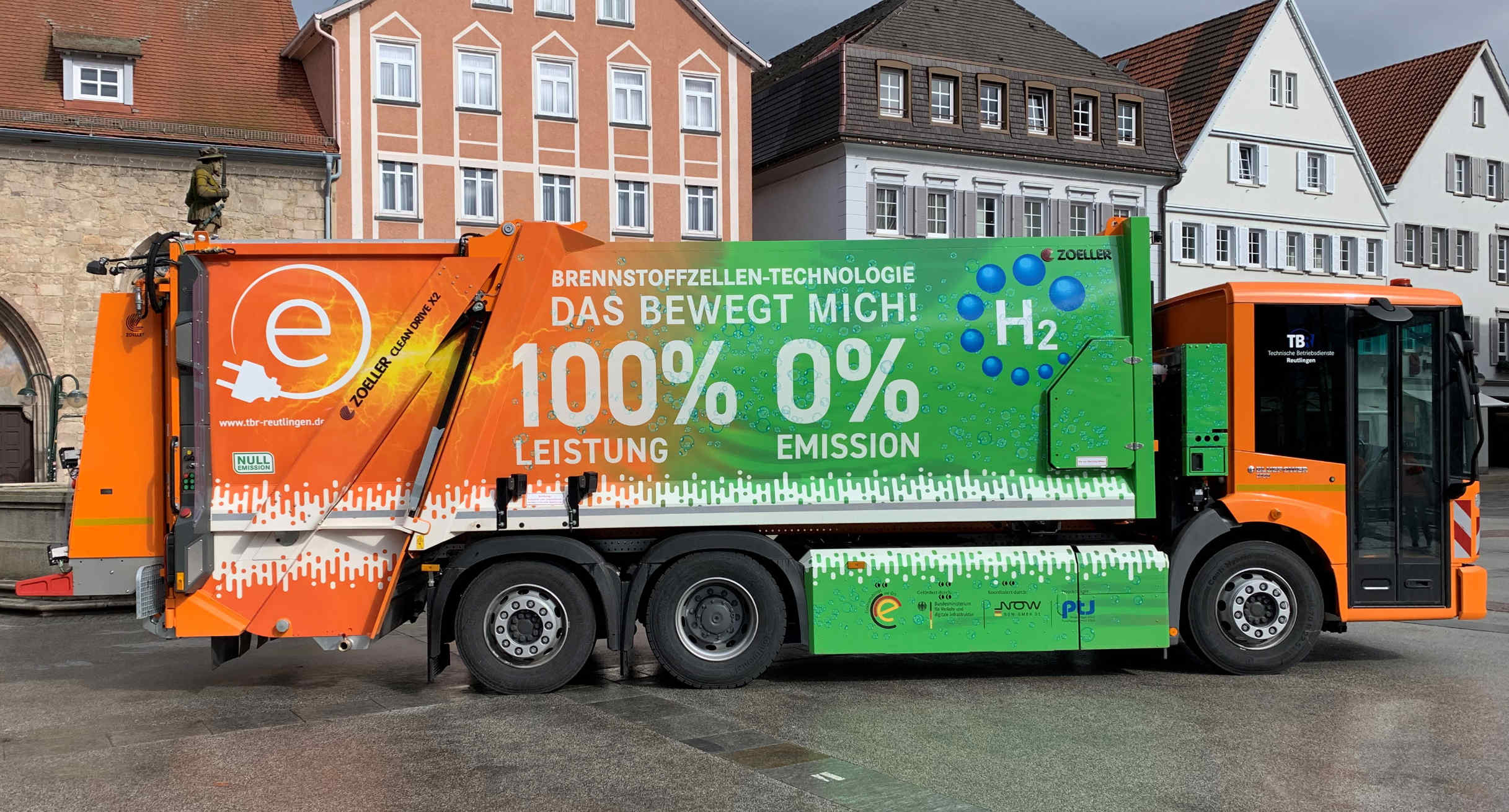 Erstes Brennstoffzellen Müllfahrzeug in Süddeutschland']